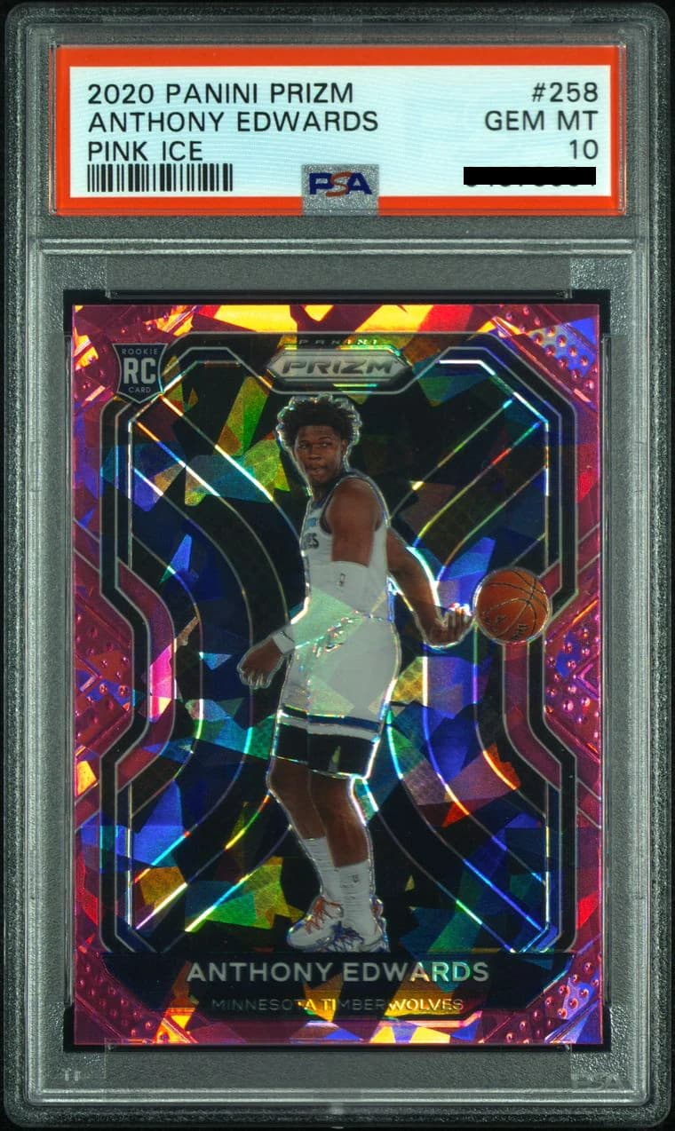 2020-21 Panini Prizm Pink Ice Anthony Edwards #258 example