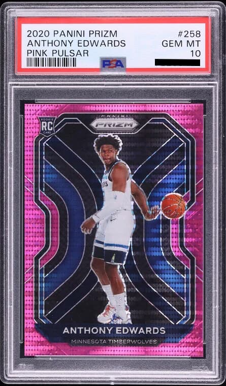 2020-21 Panini Prizm Pink Pulsar /42 Anthony Edwards #258 example