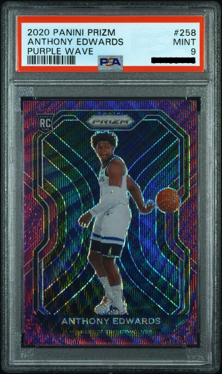2020-21 Panini Prizm Purple Wave Anthony Edwards #258 example