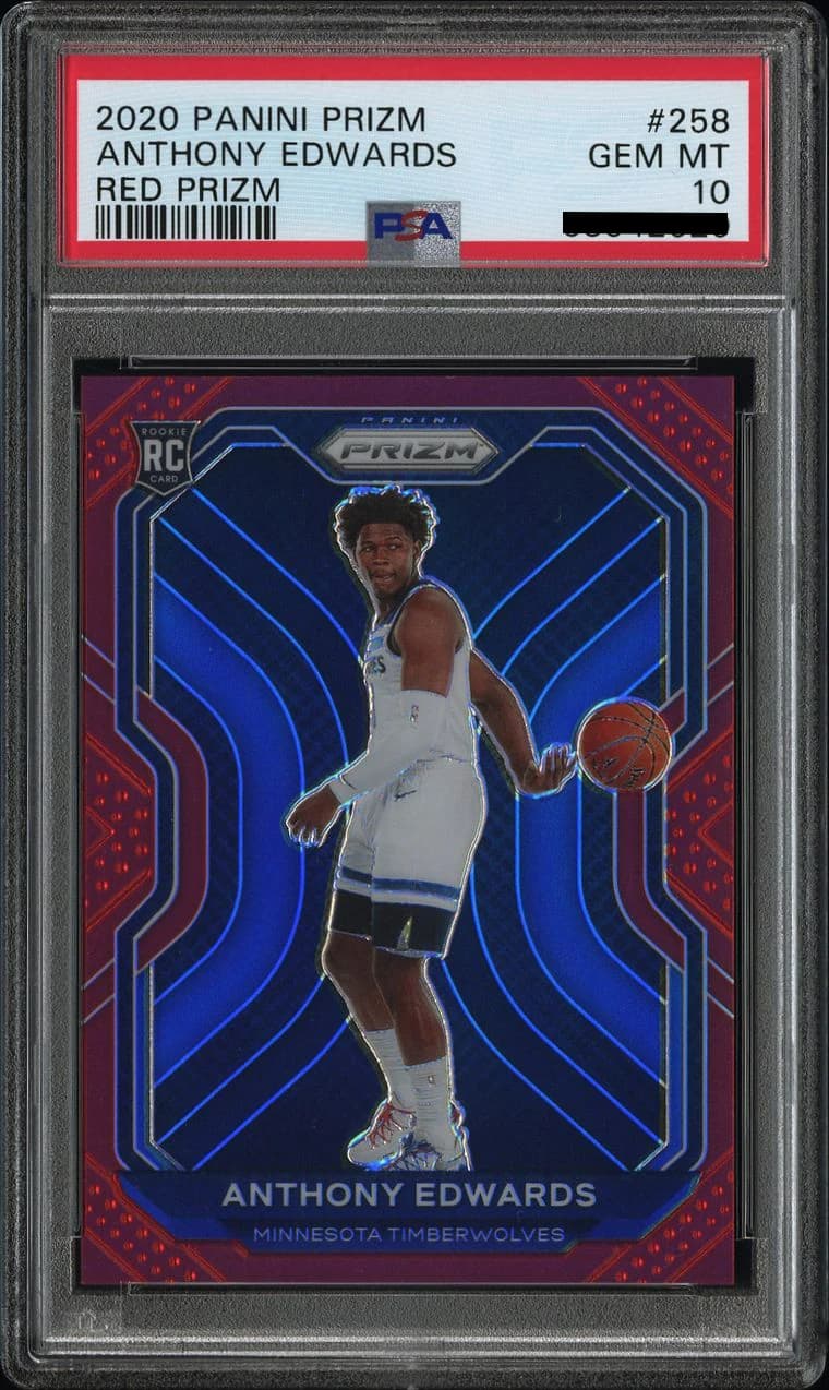 2020-21 Panini Prizm Red /299 Anthony Edwards #258 example