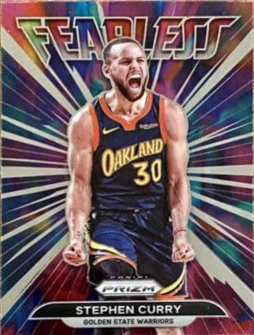 2021-22 Panini Prizm Fearless Base Stephen Curry #7 clean example scan