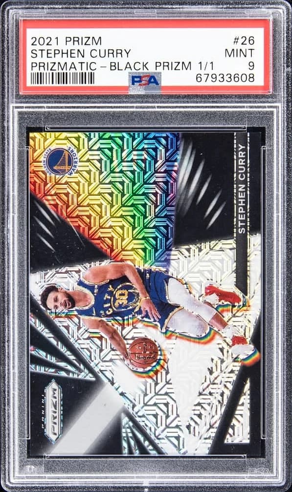 2021-22 Panini Prizm Prizmatic Black Stephen Curry #26 clean example scan