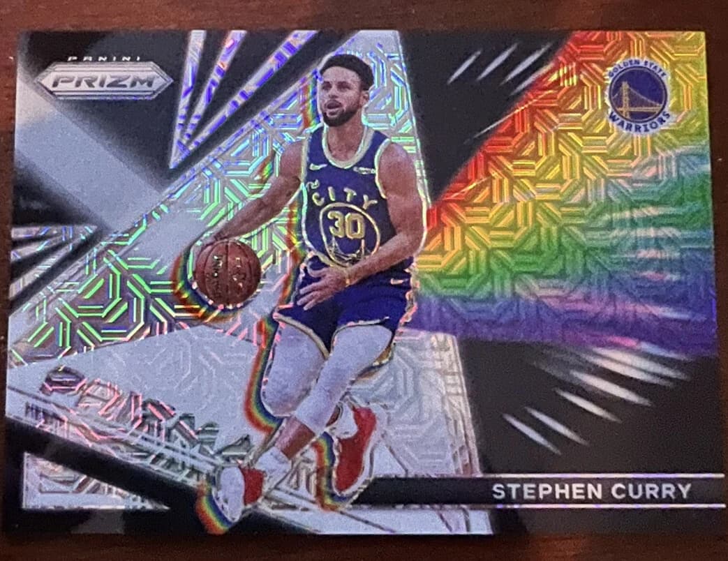2021-22 Panini Prizm Prizmatic Mojo Stephen Curry #26 clean example scan