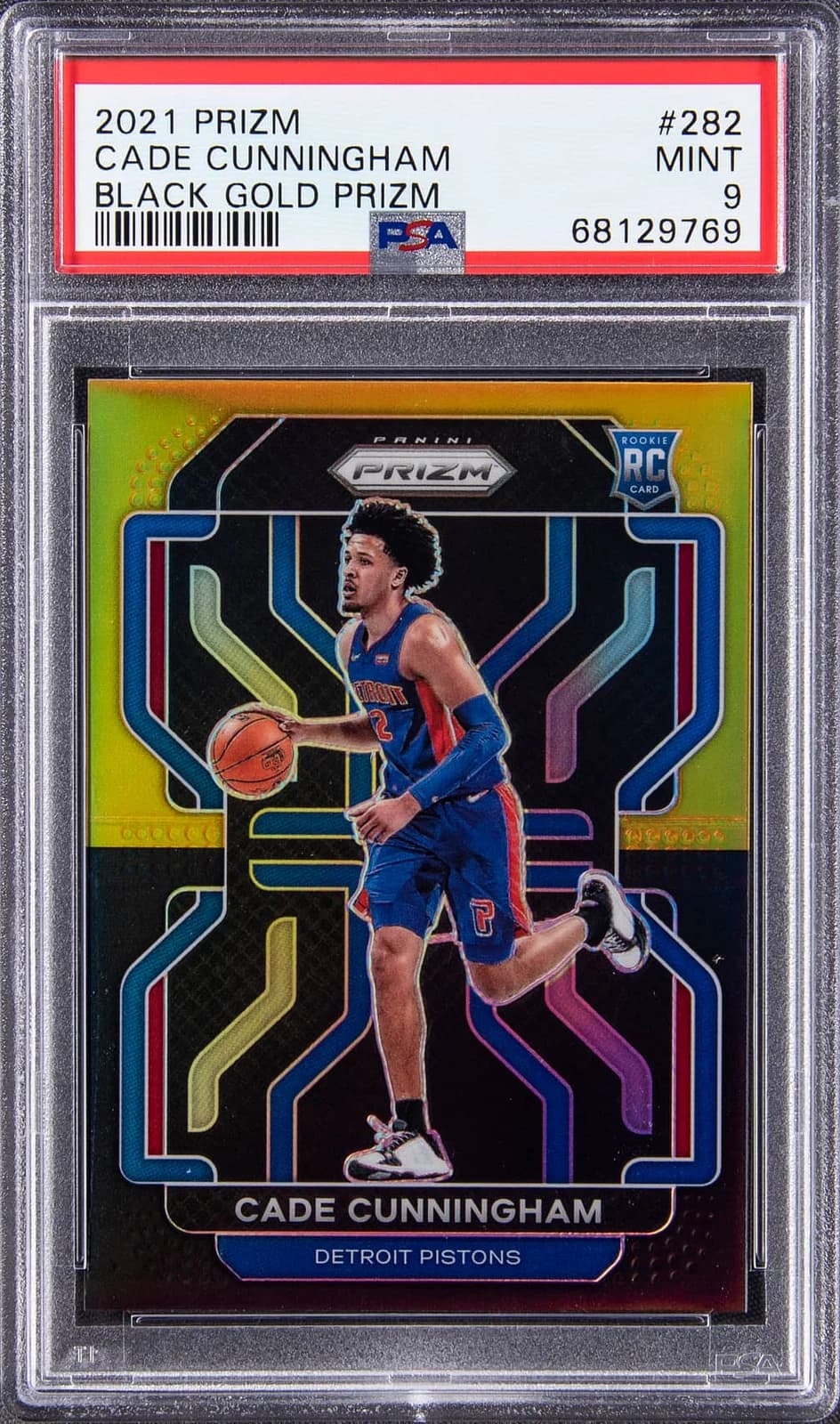 2021-22 Panini Prizm Black Gold /5 Cade Cunningham #282 example