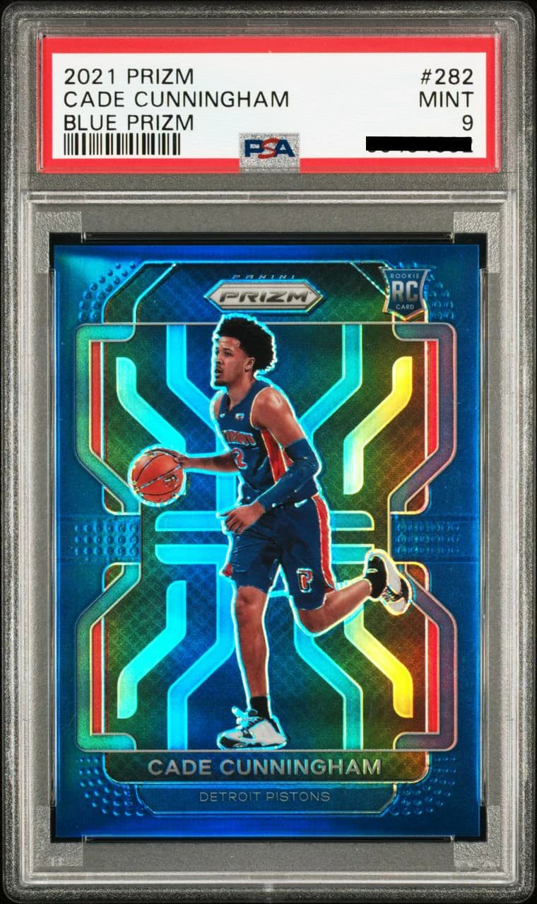 2021-22 Panini Prizm Blue /199 Cade Cunningham #282 example