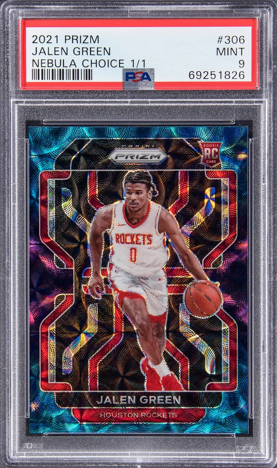 2021-22 Panini Prizm Choice Nebula 1/1 Jalen Green #306 example