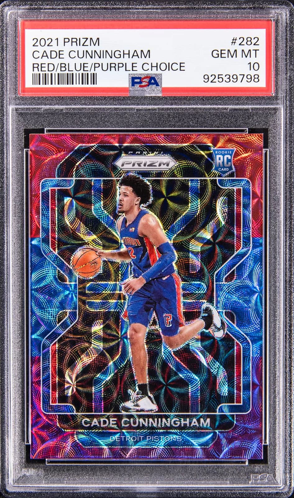 2021-22 Panini Prizm Choice Red/Blue/Purple /15 Cade Cunningham #282 example