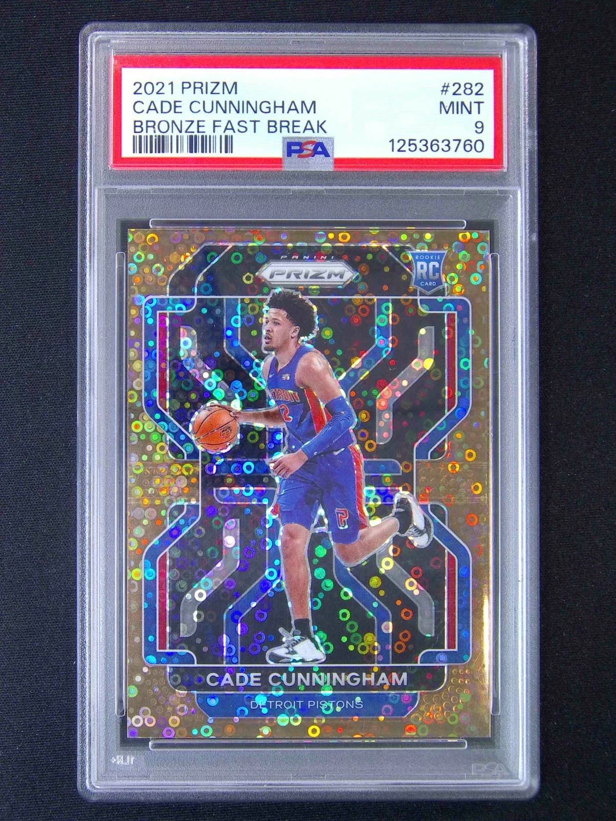 2021-22 Panini Prizm Fast Break Bronze /20 Cade Cunningham #282 example
