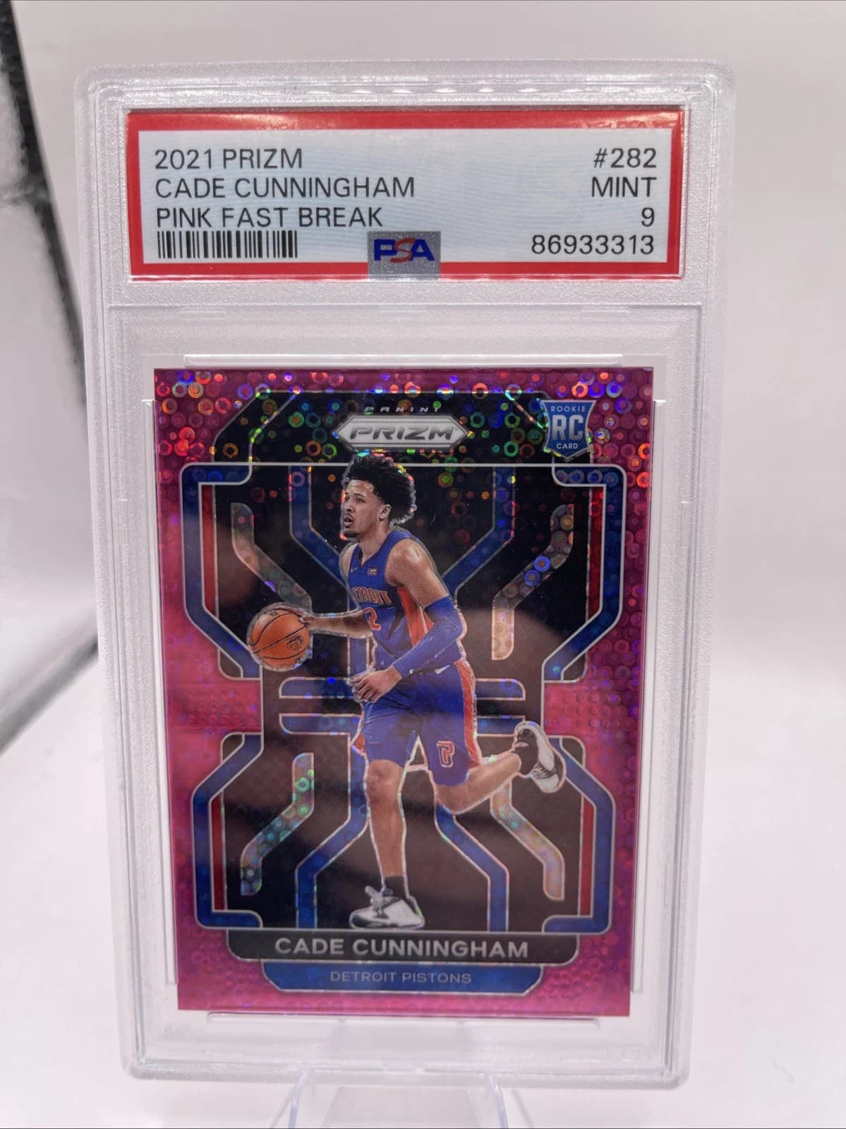 2021-22 Panini Prizm Fast Break Pink /50 Cade Cunningham #282 example