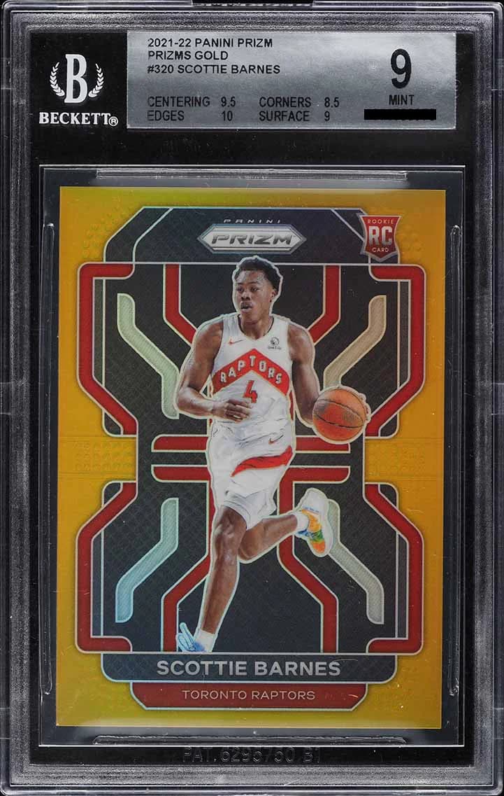 2021-22 Panini Prizm Gold /10 Scottie Barnes #320 example