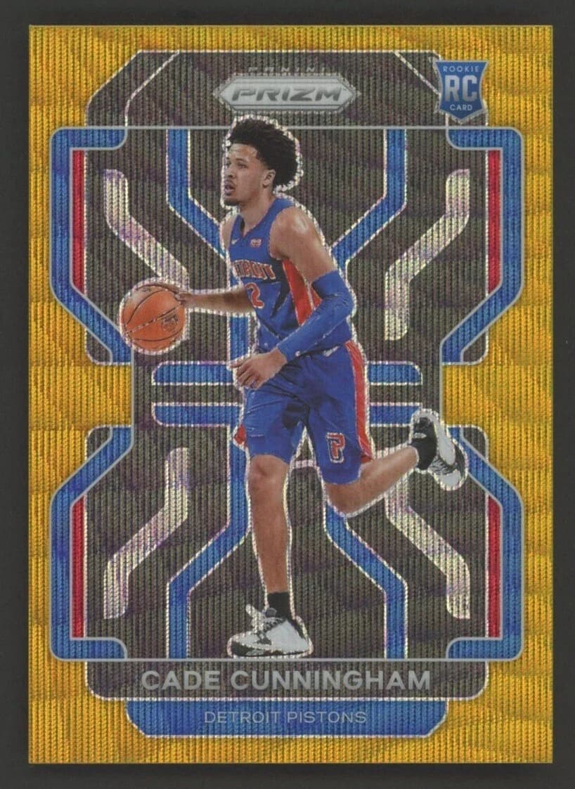 2021-22 Panini Prizm Gold Wave /10 Cade Cunningham #282 example