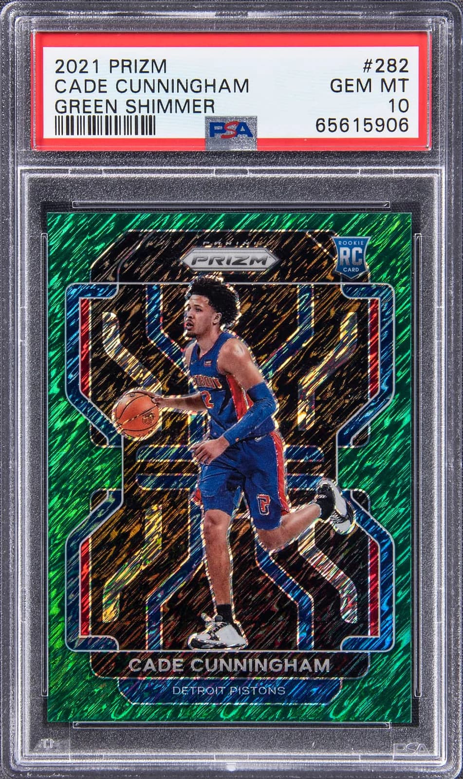 2021-22 Panini Prizm Green Shimmer /5 Cade Cunningham #282 example