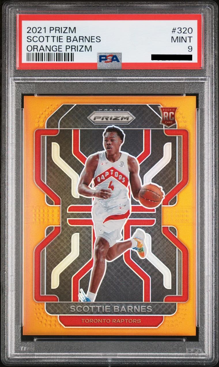 2021-22 Panini Prizm Orange /49 Scottie Barnes #320 example