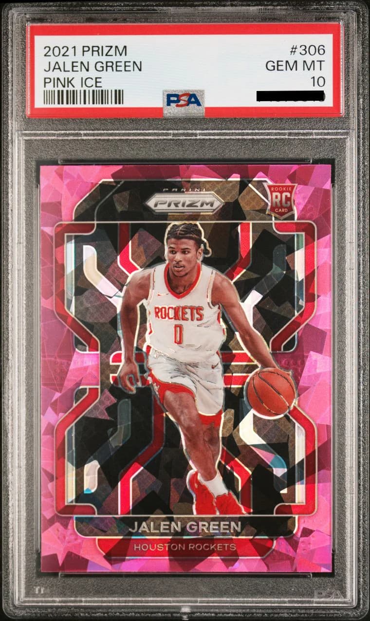 2021-22 Panini Prizm Pink Ice Jalen Green #306 example