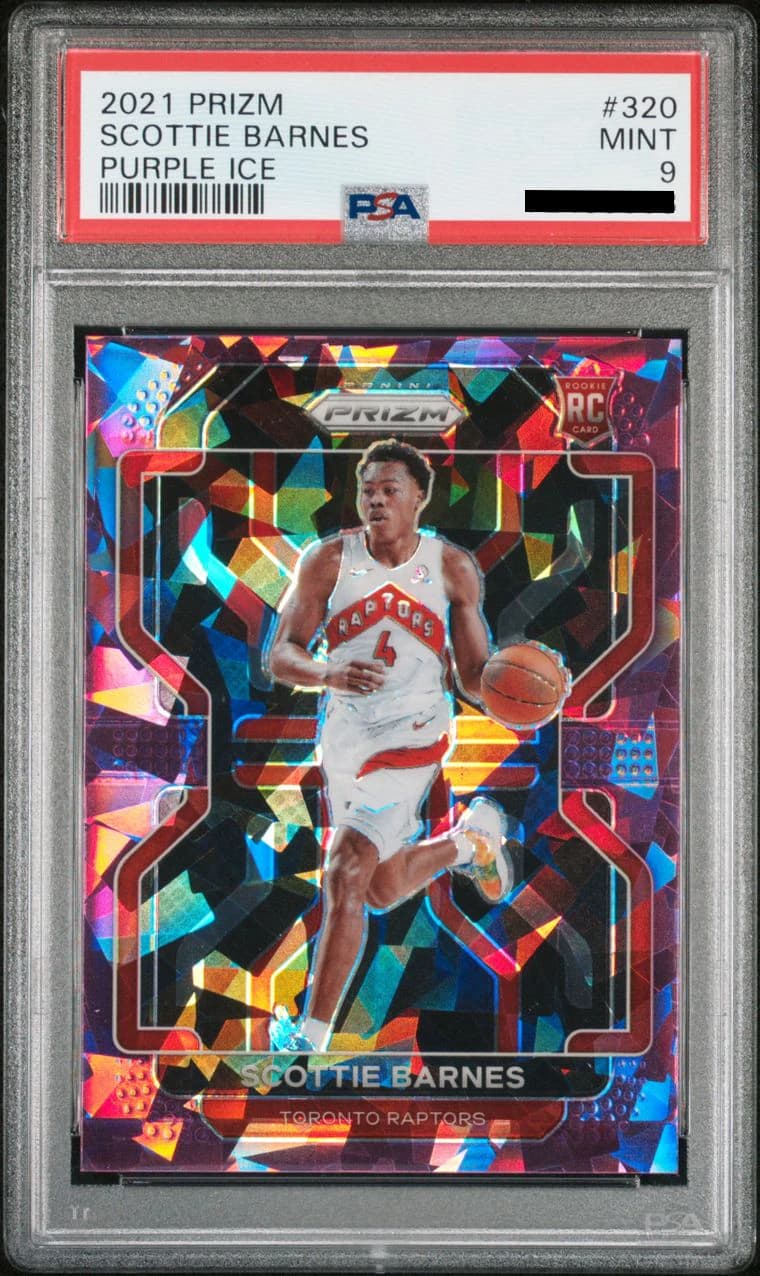 2021-22 Panini Prizm Purple Ice /149 Scottie Barnes #320 example