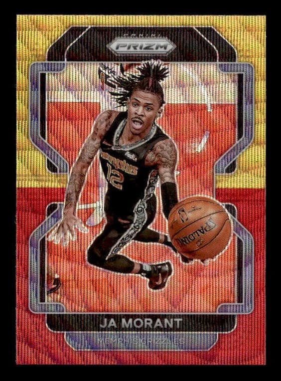 2021-22 Panini Prizm Red/Gold Wave Ja Morant #194 example