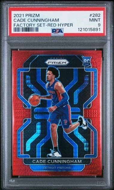 2021-22 Panini Prizm Red Hyper Cade Cunningham #282 example