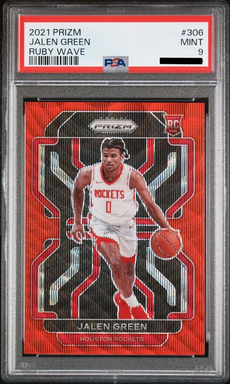 2021-22 Panini Prizm Ruby Wave Jalen Green #306 example