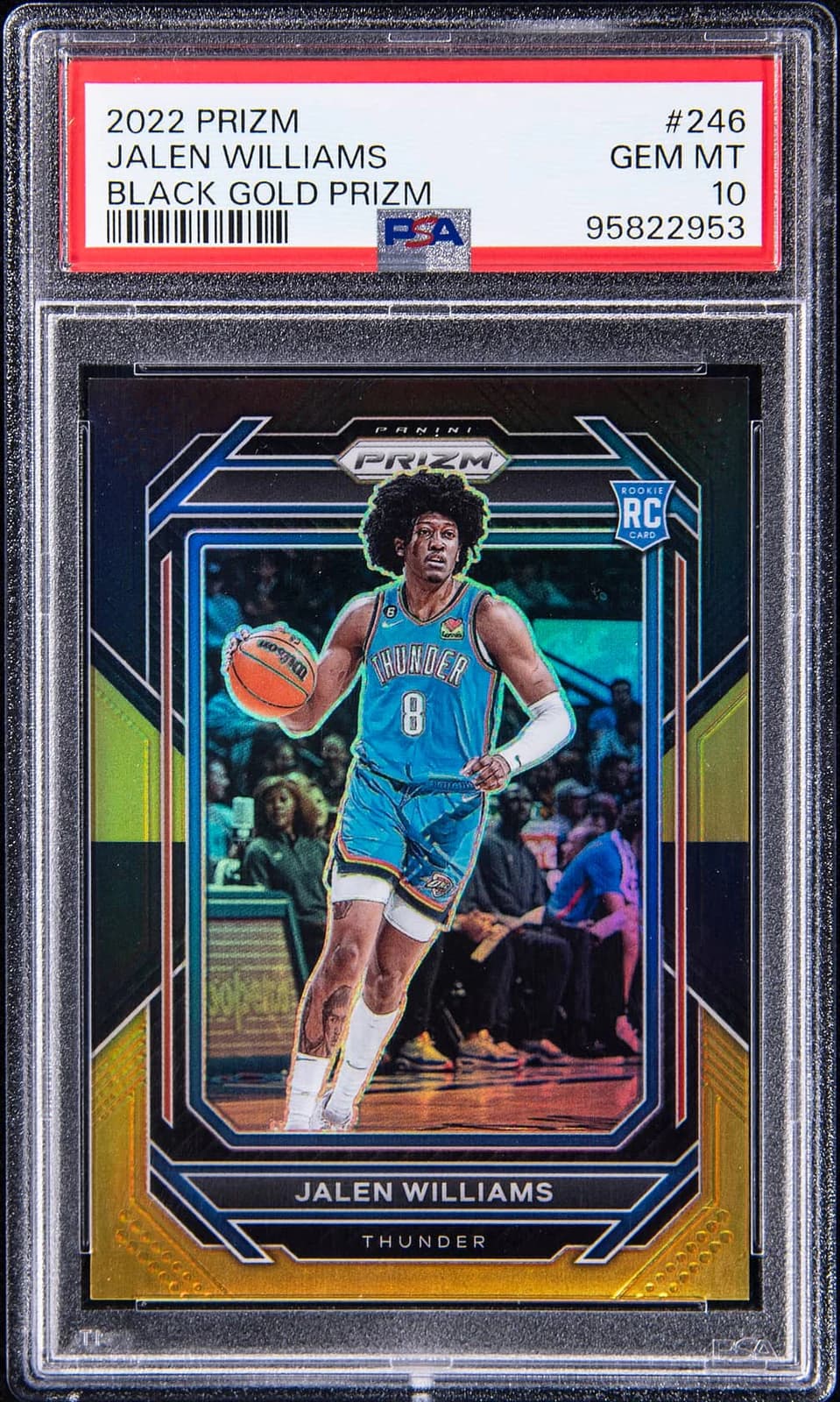 2022-23 Panini Prizm Black Gold /5 Jalen Williams #246 example