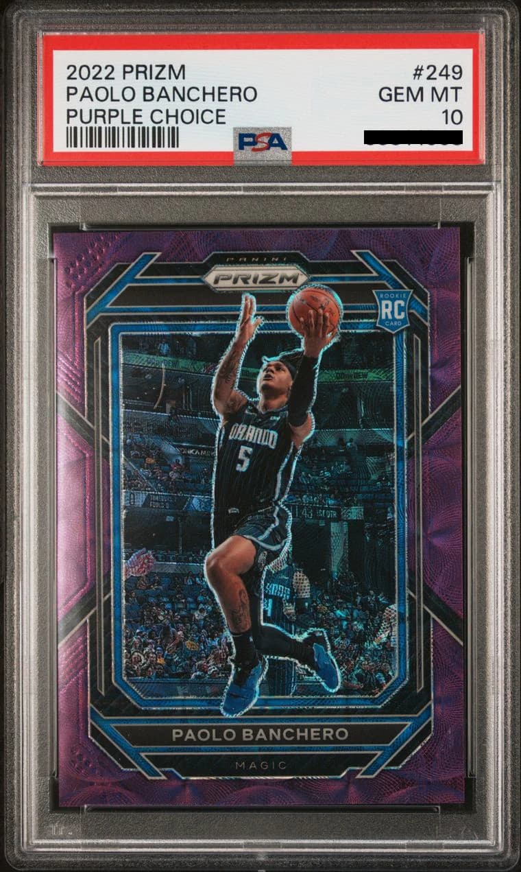 2022-23 Panini Prizm Choice Purple /20 Paolo Banchero #249 example