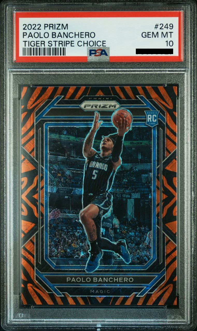 2022-23 Panini Prizm Choice Tiger Stripe Paolo Banchero #249 example