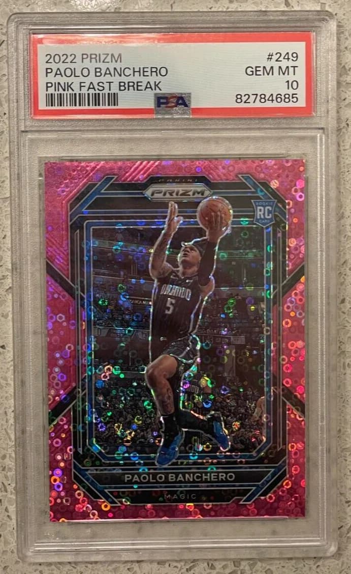 2022-23 Panini Prizm Fast Break Pink /50 Paolo Banchero #249 example