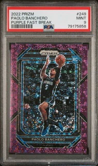 2022-23 Panini Prizm Fast Break Purple /75 Paolo Banchero #249 example