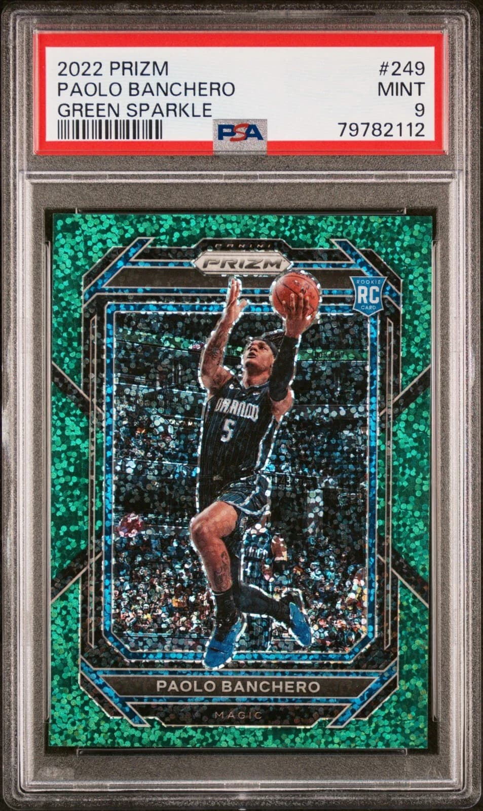 2022-23 Panini Prizm Green Sparkle /8 Paolo Banchero #249 example