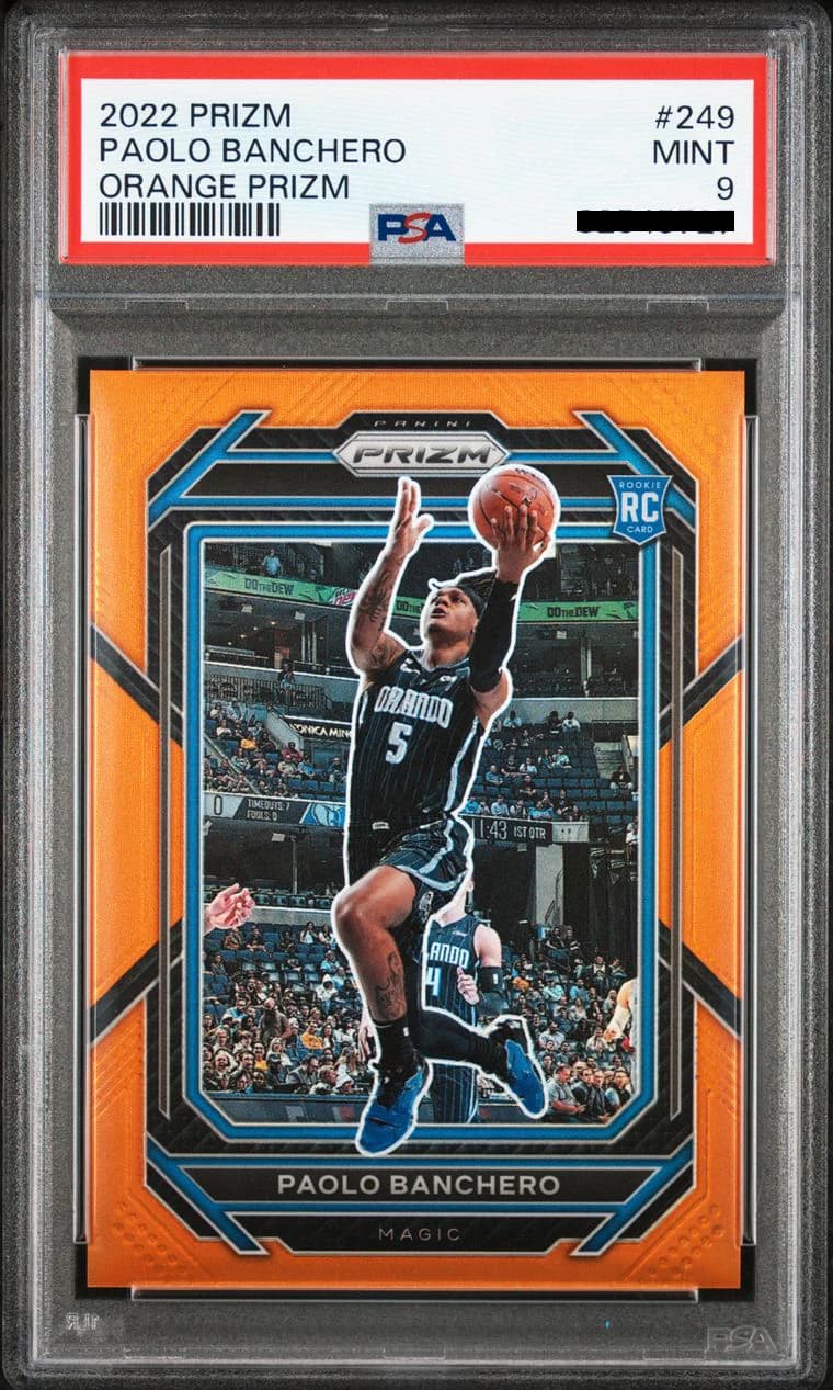 2022-23 Panini Prizm Orange /49 Paolo Banchero #249 example
