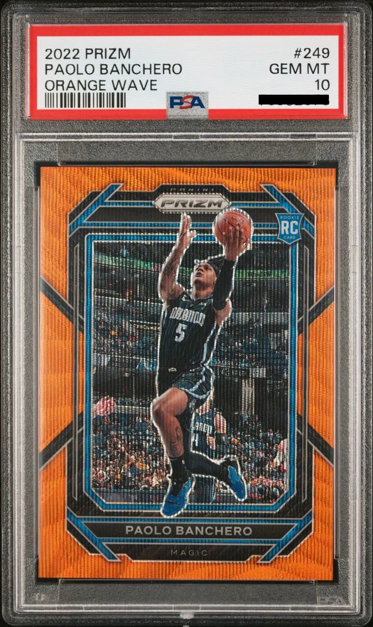 2022-23 Panini Prizm Orange Wave /60 Paolo Banchero #249 example