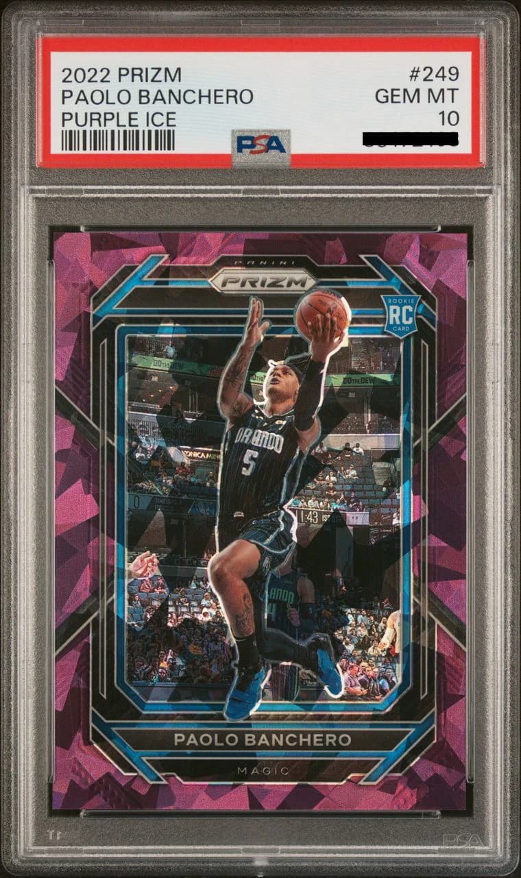 2022-23 Panini Prizm Purple Ice /149 Paolo Banchero #249 example