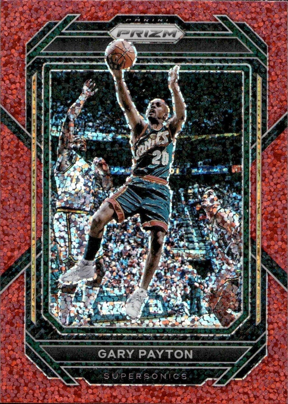 2022-23 Panini Prizm Red Sparkle Gary Payton #283 example