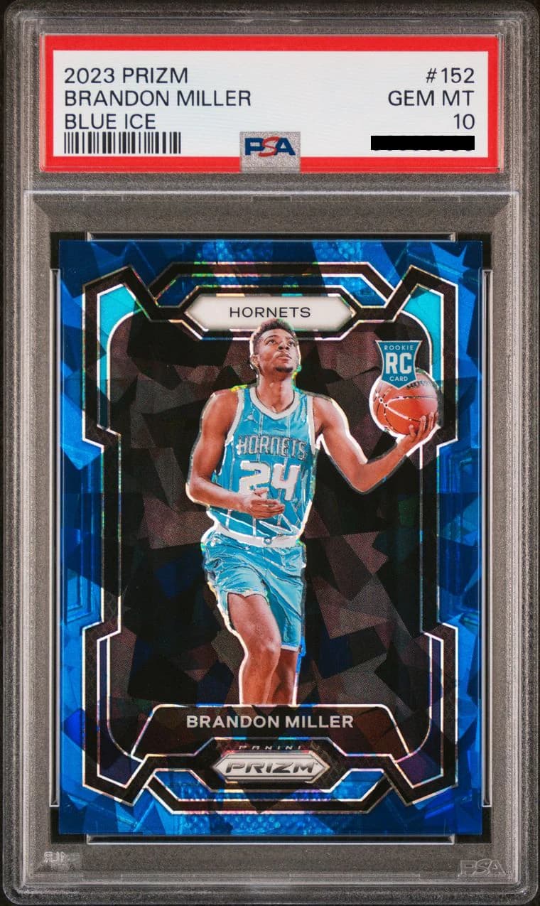 2023-24 Panini Prizm Blue Ice /125 Brandon Miller #152 example