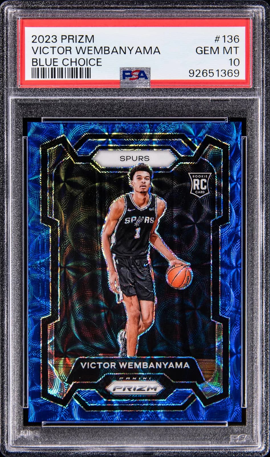 2023-24 Panini Prizm Choice Blue /49 Victor Wembanyama #136 example