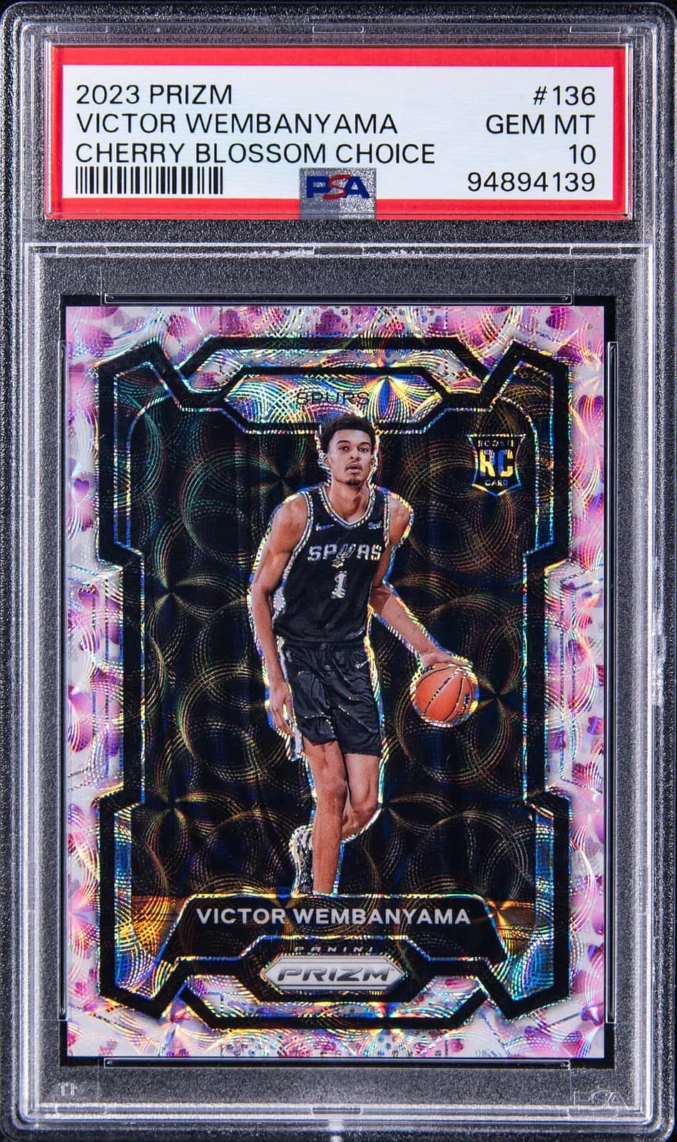 2023-24 Panini Prizm Choice Cherry Blossom /20 Victor Wembanyama #136 example