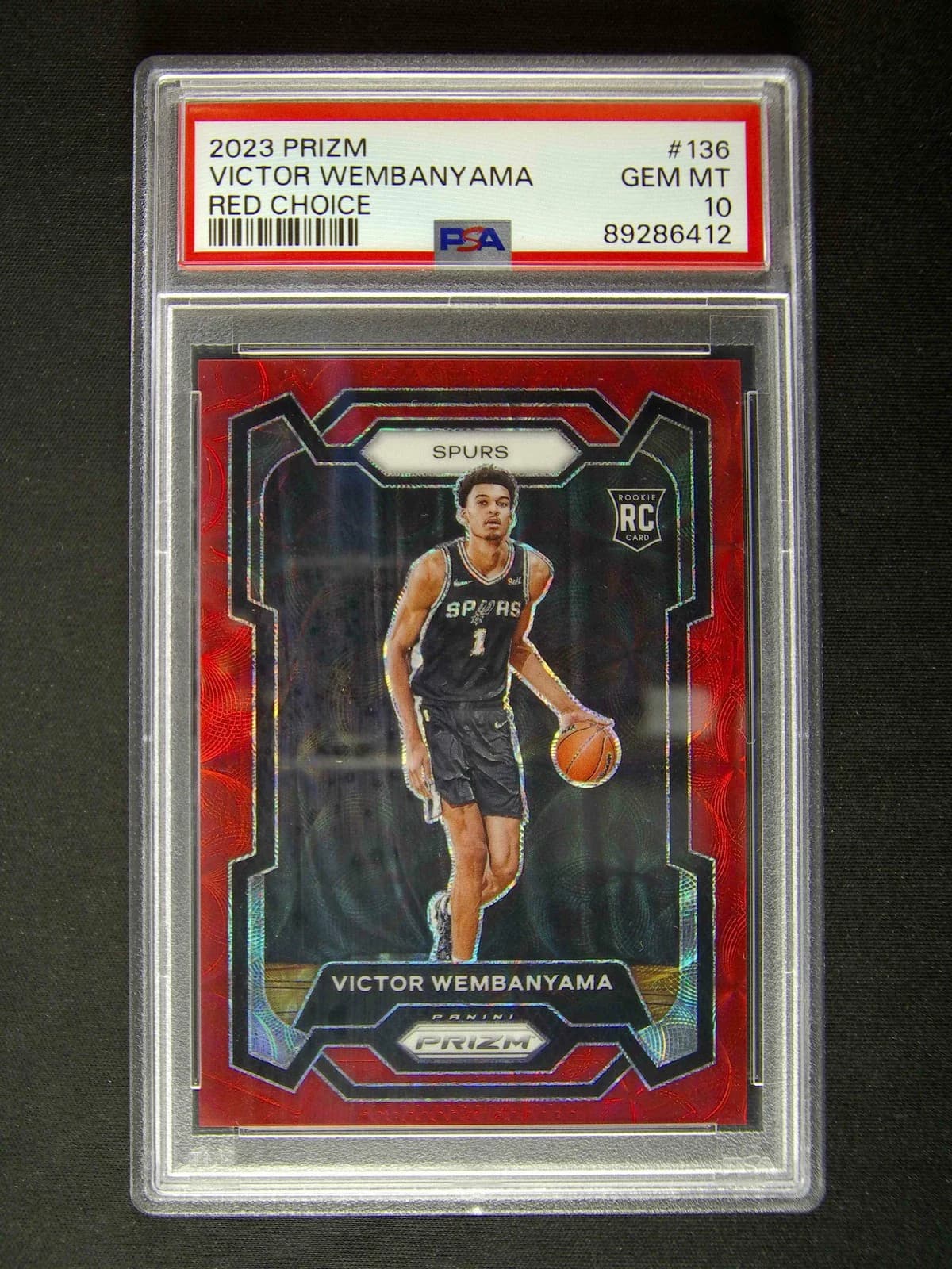 2023-24 Panini Prizm Choice Red /88 Victor Wembanyama #136 example