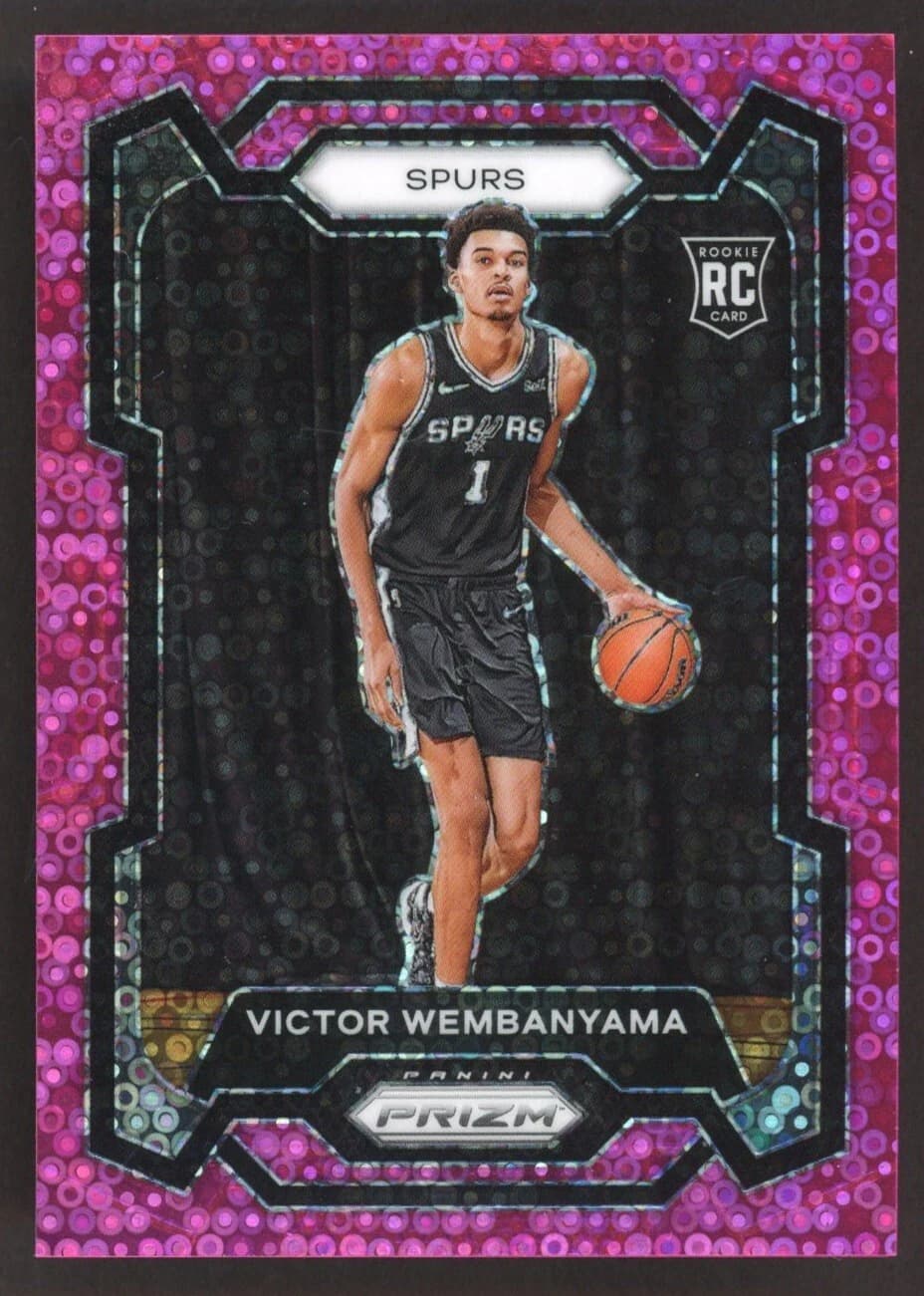 2023-24 Panini Prizm Fast Break Pink /50 Victor Wembanyama #136 example