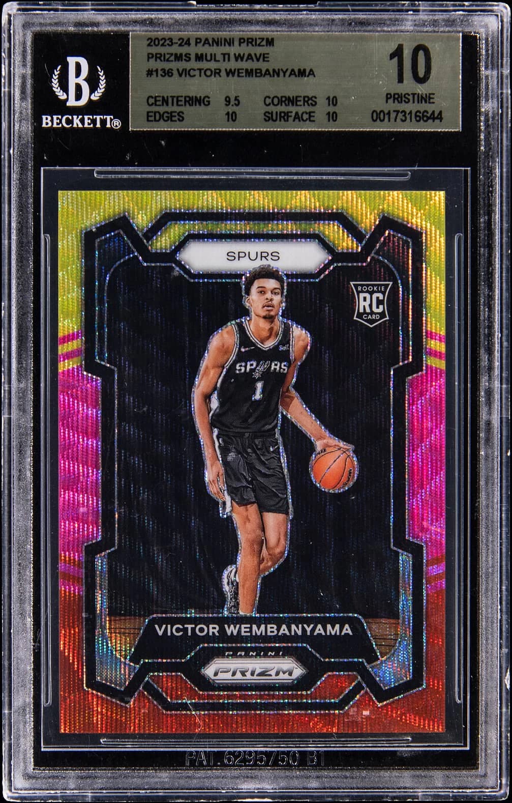2023-24 Panini Prizm Multi Wave /88 Victor Wembanyama #136 example