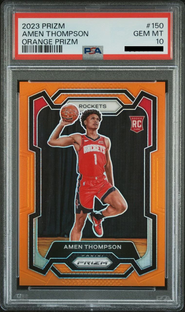 2023-24 Panini Prizm Orange /49 Amen Thompson #150 example