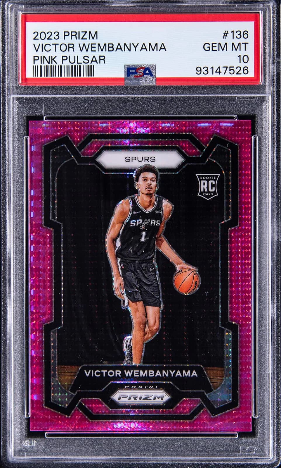 2023-24 Panini Prizm Pink Pulsar /42 Victor Wembanyama #136 example