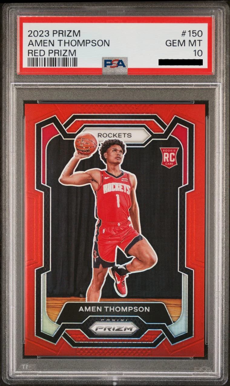 2023-24 Panini Prizm Red /299 Amen Thompson #150 example