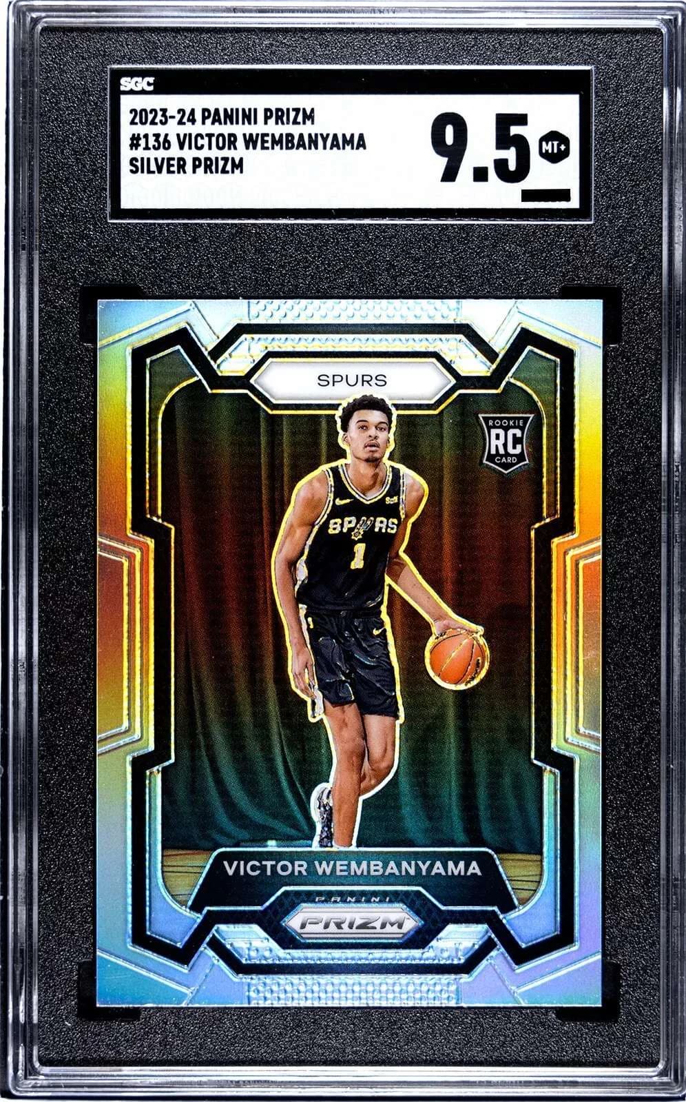 2023-24 Panini Prizm Silver Victor Wembanyama #136 example