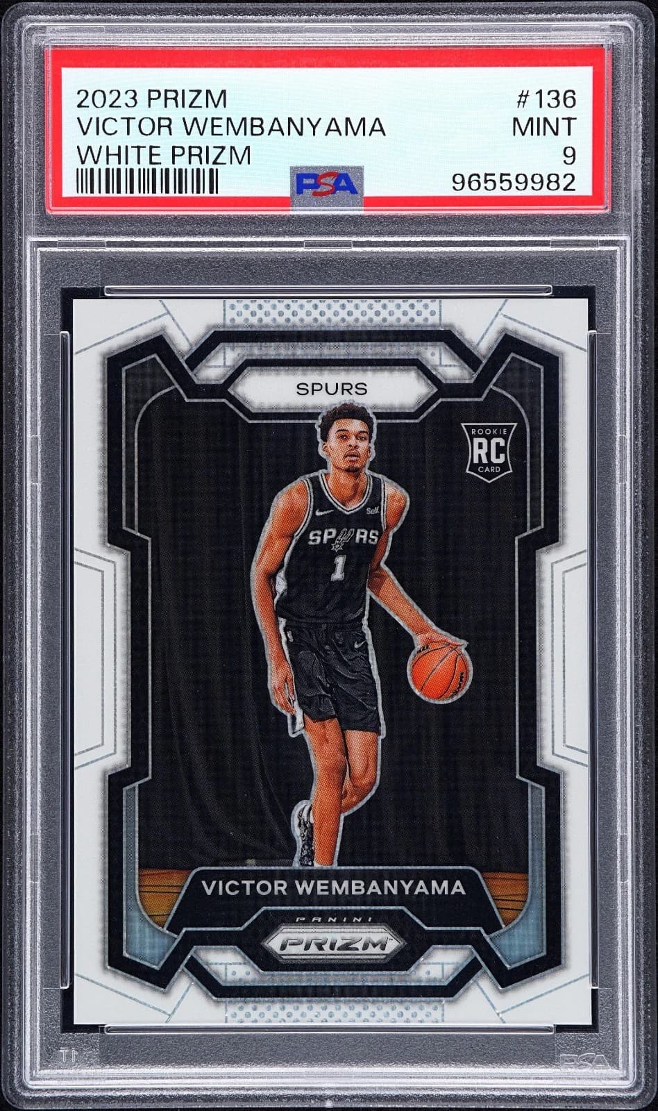2023-24 Panini Prizm White /175 Victor Wembanyama #136 example
