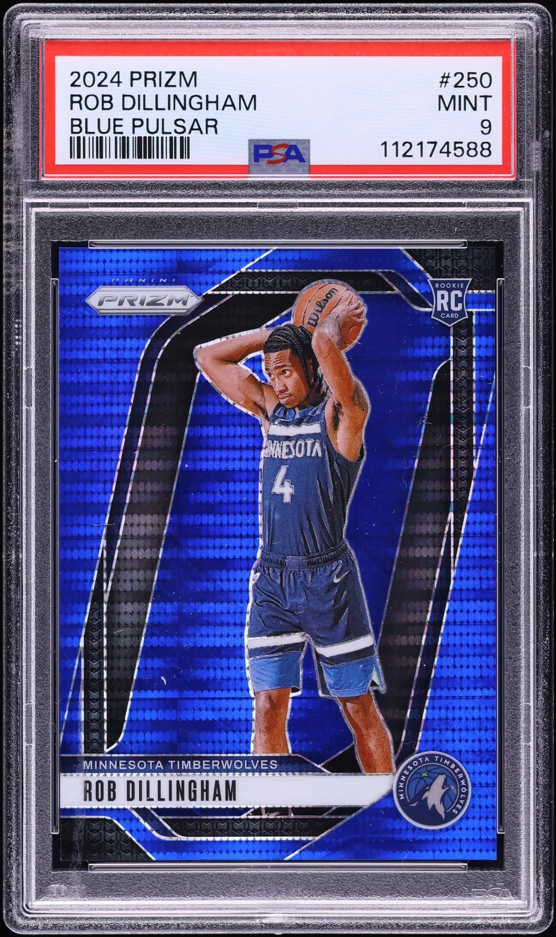 Rob Dillingham 2024-25 Panini Prizm Blue Pulsar /99 #250 example