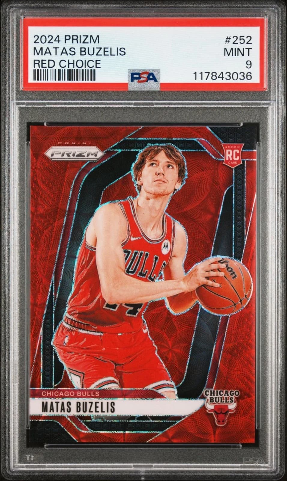 Matas Buzelis 2024-25 Panini Prizm Choice Red /88 #252 example