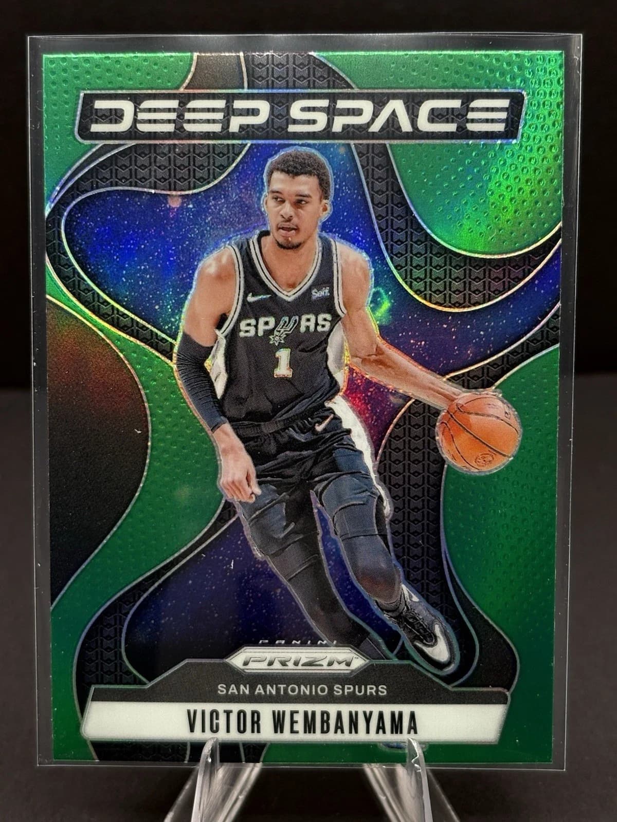 2024-25 Panini Prizm Deep Space Green Victor Wembanyama #2 clean example scan