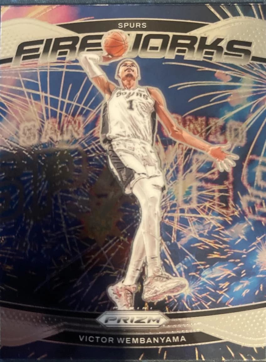 2024-25 Panini Prizm Fireworks Mojo Victor Wembanyama #2 clean example scan