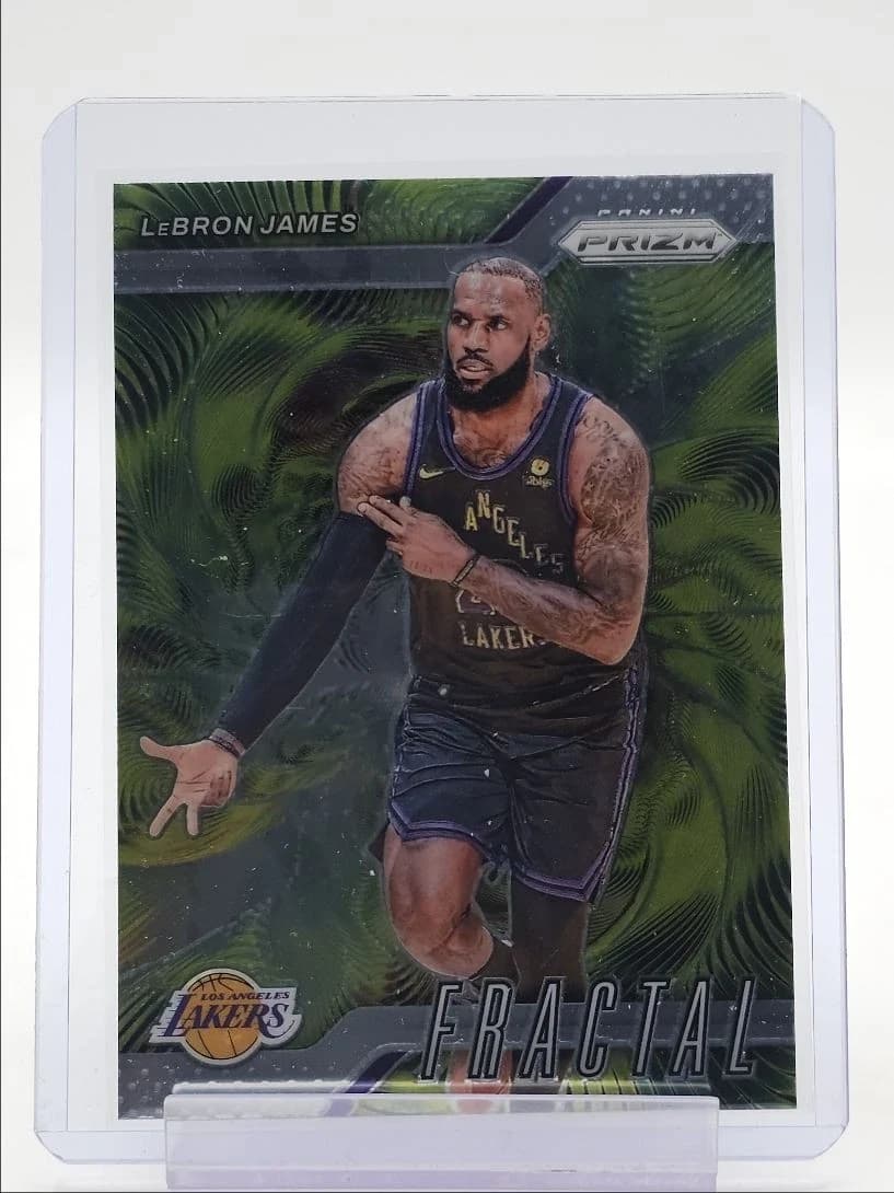 2024-25 Panini Prizm Fractal Base LeBron James #3 clean example scan