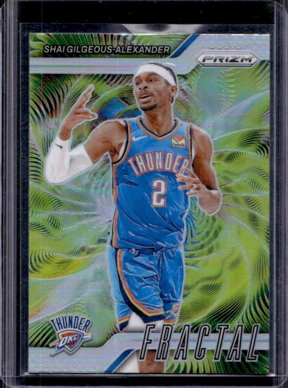 2024-25 Panini Prizm Fractal Silver Shai Gilgeous-Alexander #1 clean example scan