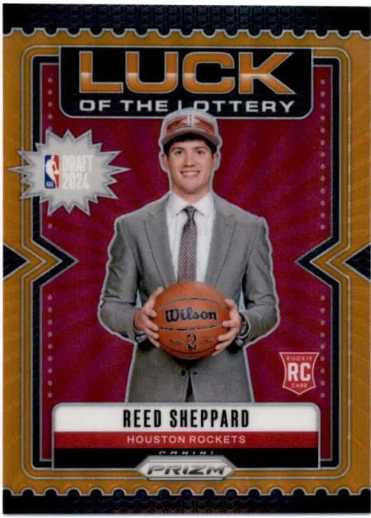 2024-25 Panini Prizm Luck of the Lottery Orange Reed Sheppard #1 clean example scan